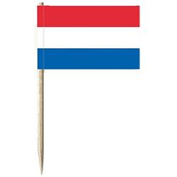 Foto van Haza original vlaggetjes nederland 50 stuks 6,5 cm rood/wit/blauw