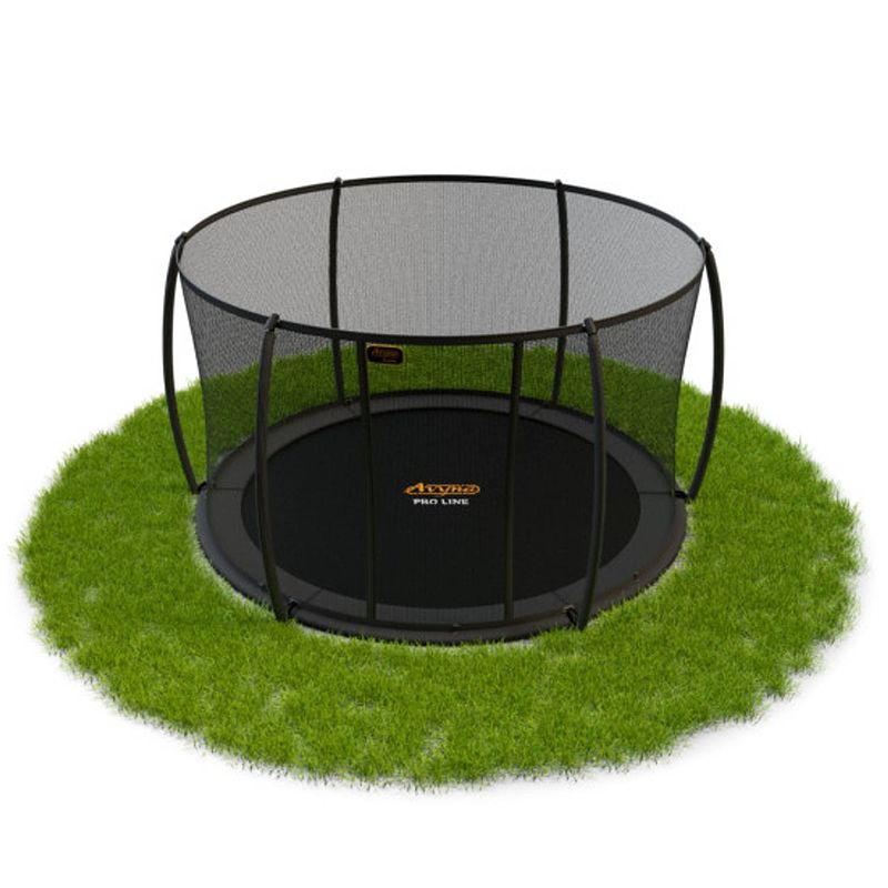 Foto van Avyna pro-line flatlevel trampoline met veiligheidsnet - ø 365 cm (12ft) - grijs