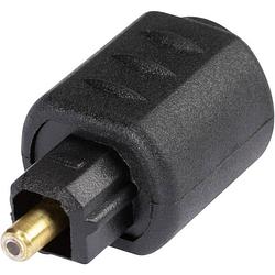 Foto van Hicon toslink digitale audio adapter [1x optische stekker 3,5 mm - 1x toslink-stekker (odt)] zwart