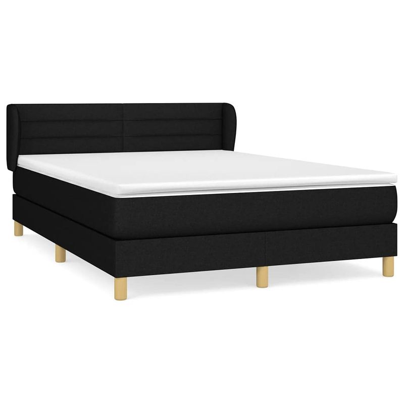 Foto van The living store boxspringbed - bed 203x147x78/88 cm - pocketvering matras 140x200x20 cm - topmatras 140x200x5 cm -