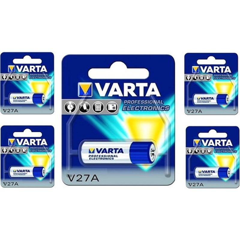 Foto van Varta v27a 27a a27 12v professional electronics batterij - 5 stuks