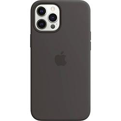 Foto van Apple iphone 12 pro max siliconen hoesje met magsafe - zwart