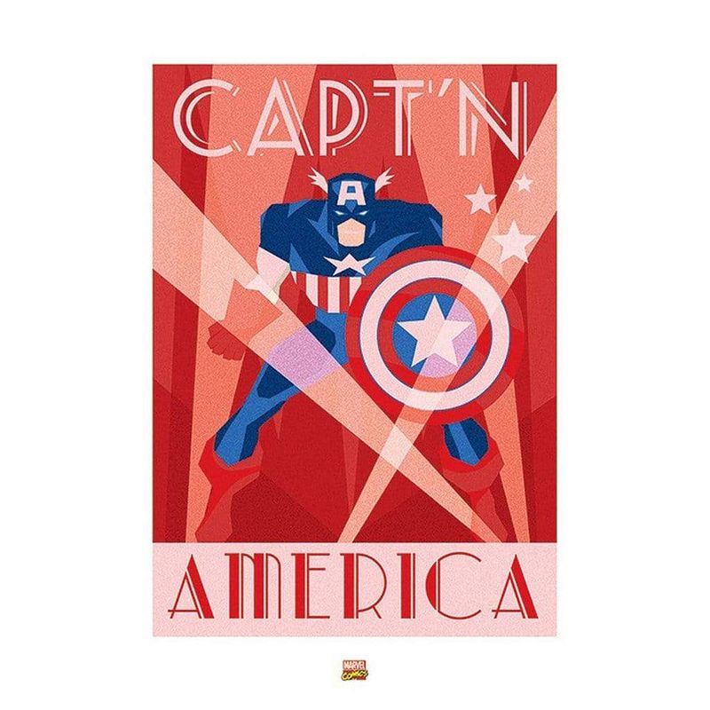 Foto van Pyramid marvel deco captain america kunstdruk 60x80cm