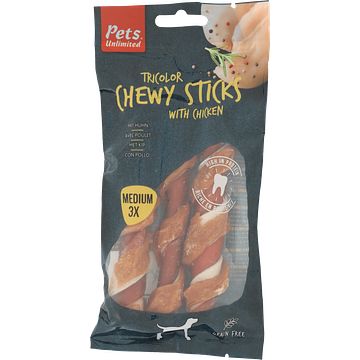 Foto van Pet's unlimited trio sticks medium 3st bij jumbo