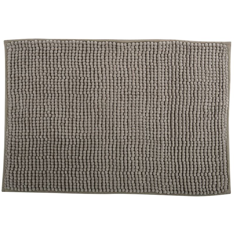 Foto van Msv badkamerkleed/badmat voor op de vloer - beige - 60 x 90 cm - microvezel - badmatjes