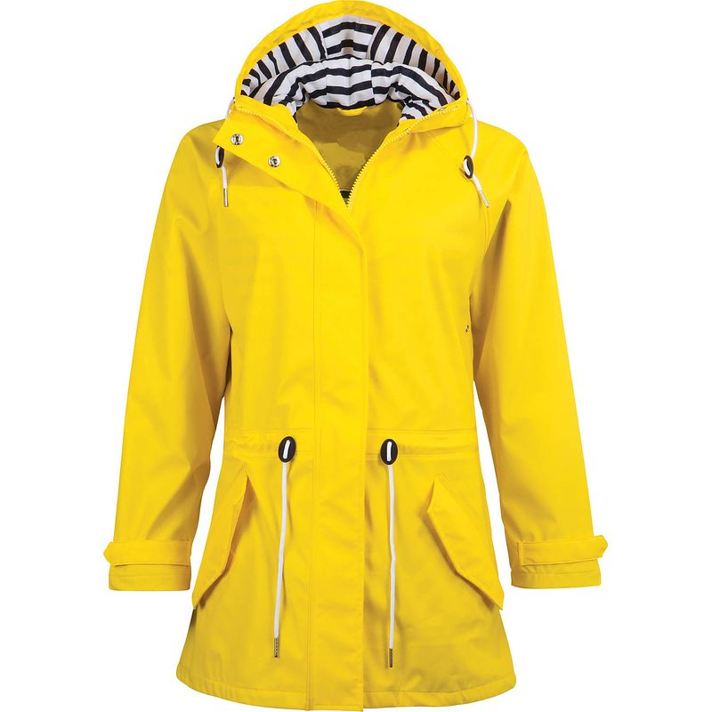 Foto van Pro-x elements regenjas dames met capuchon polyester/polyurethaan geel mt 42