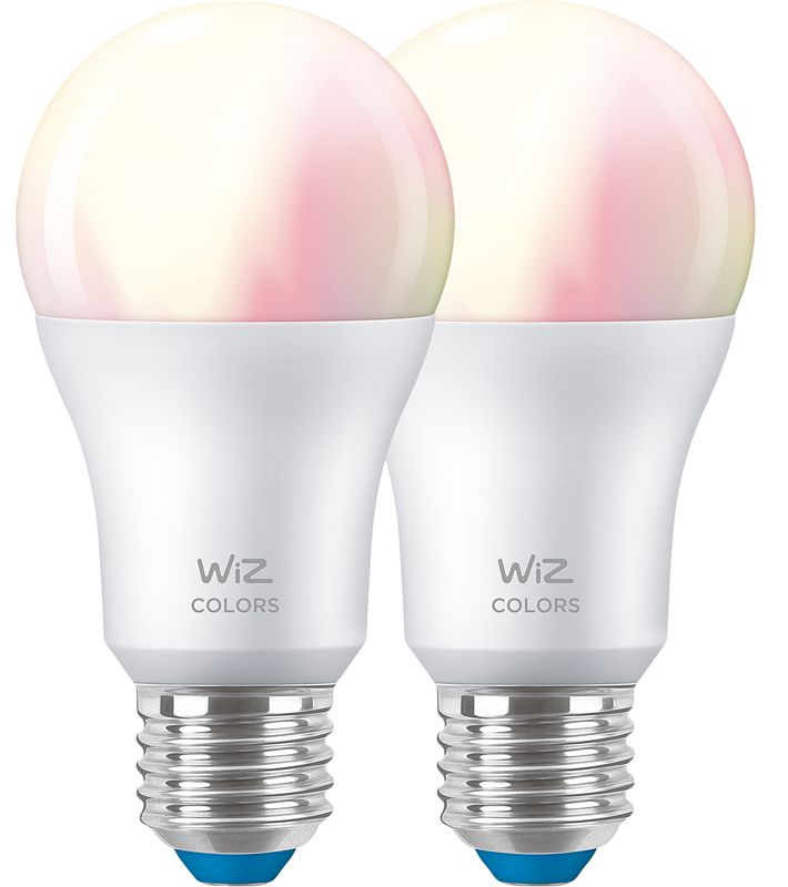 Foto van Wiz smart lamp 2-pack - gekleurd en wit licht - e27