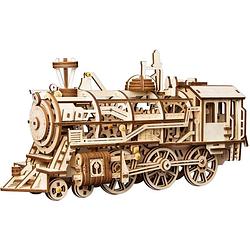 Foto van Robotime locomotief lk701 - houten modelbouw