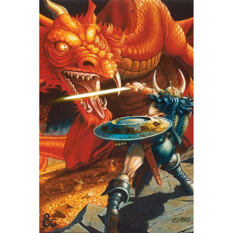 Foto van Pyramid dungeons & dragons classic red dragon battle poster 61x91,5cm