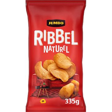 Foto van Jumbo ribbel naturel chips 335g