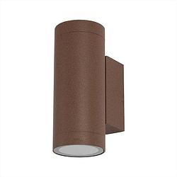 Foto van V-tac vt-11015 wandlamp buiten up/down - gu10 - aluminium - bruin -