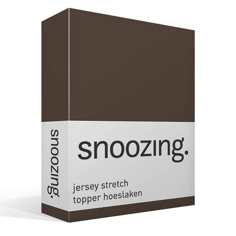 Foto van Snoozing stretch - topper - hoeslaken - 120/130x200/220/210 - bruin