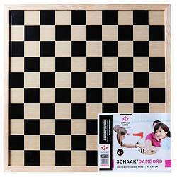 Foto van Houten schaakbord/dambord 40 x 40 cm - actiespellen