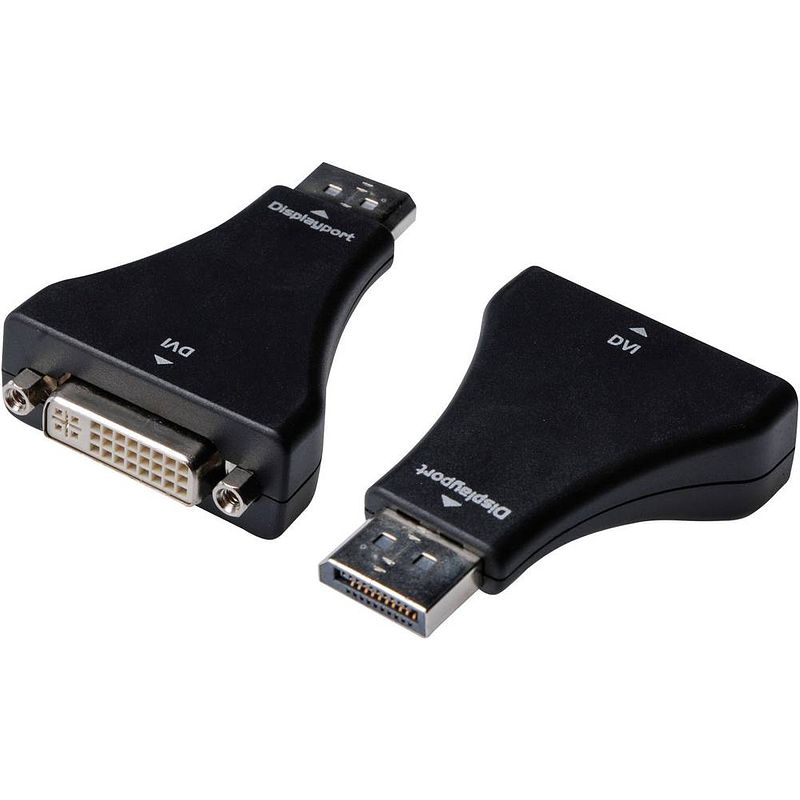 Foto van Digitus ak-340603-000-s displayport / dvi adapter [1x displayport stekker - 1x dvi-bus 24+5-polig] zwart