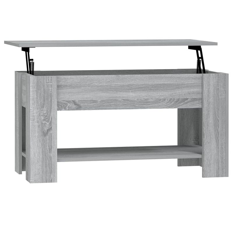 Foto van Infiori salontafel 101x49x52 cm bewerkt hout grijs sonoma eikenkleurig