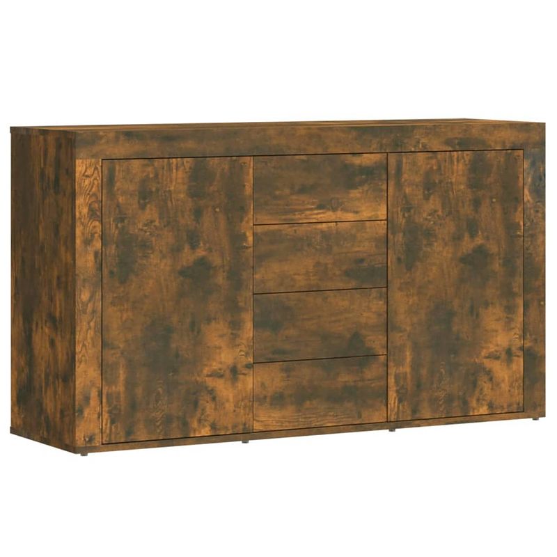 Foto van Vidaxl dressoir 120x36x69 cm bewerkt hout gerookt eikenkleurig