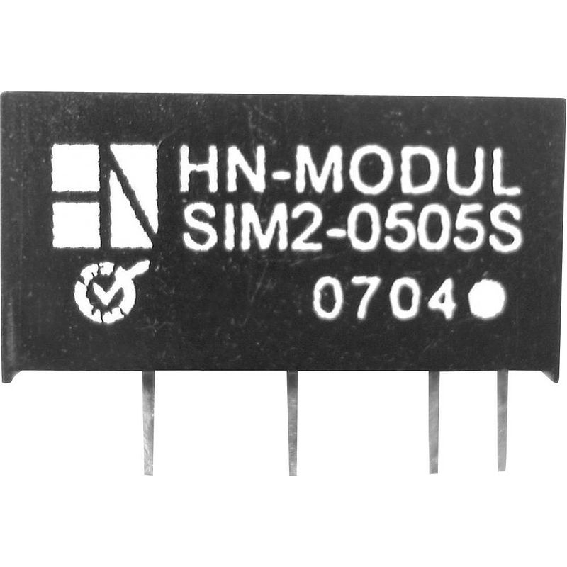 Foto van Hn power sim2-0512s-sil7 dc/dc-converter, print 5 v/dc 12 v/dc 166 ma 2 w aantal uitgangen: 1 x