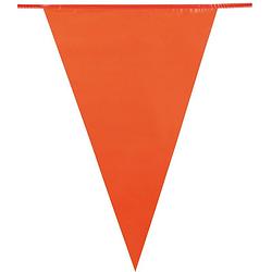 Foto van Oranje vlaggenlijn - 25 meter - 40 vlaggen - kunststof - vlaggenlijnen
