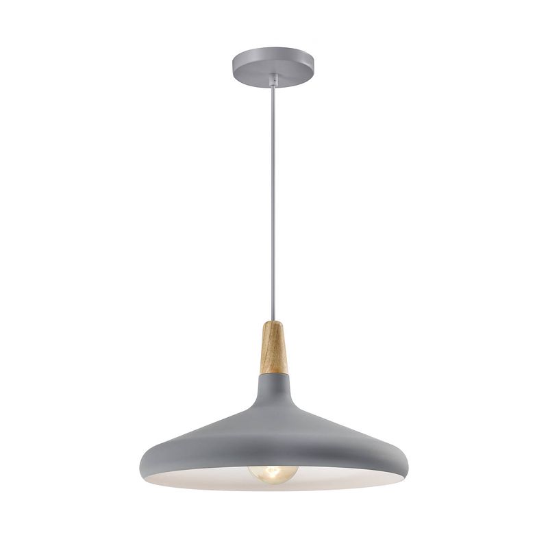 Foto van Quvio hanglamp rond grijs - quv5132l-grey