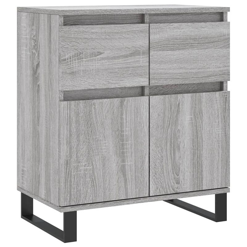 Foto van Vidaxl dressoir 60x30x75 cm bewerkt hout grijs sonoma eikenkleurig