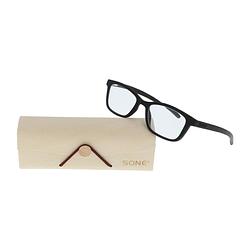 Foto van 5one® ebony leesbril +1 - houten leesbril +1 met zwart montuur