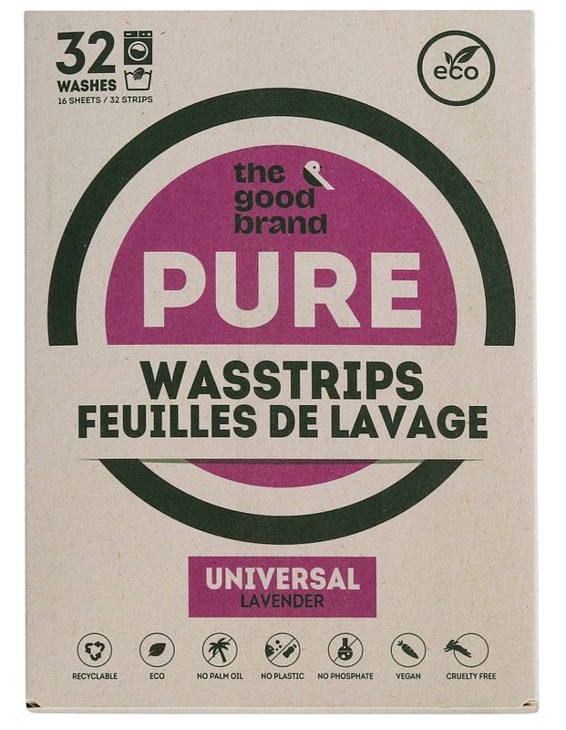 Foto van The good brand pure wasstrips lavender