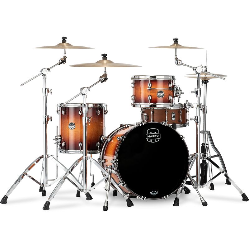 Foto van Mapex se401xhpo saturn evolution hybrid club exotic sunburst 3d. shellset