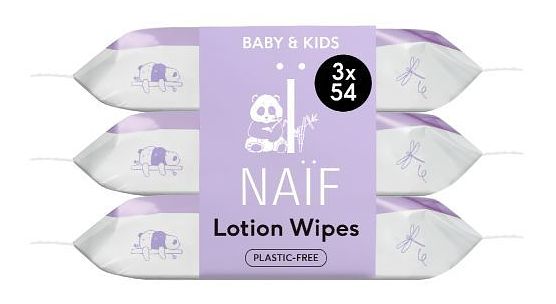 Foto van Naif babydoekjes lotion 3 x 54 stuks