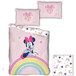 Foto van Disney minnie mouse dekbedovertrek rainbow - eenpersoons - 140 x 200 cm - polyester