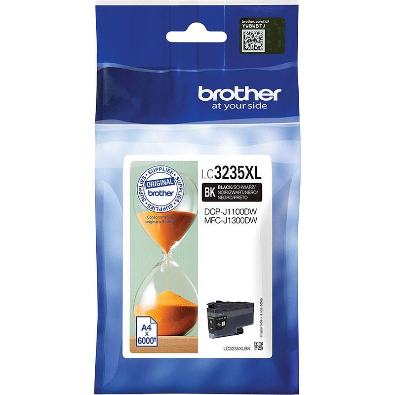 Foto van Brother inktcartridge, 6.000 pagina'ss, oem lc3235xlbk, zwart 5 stuks