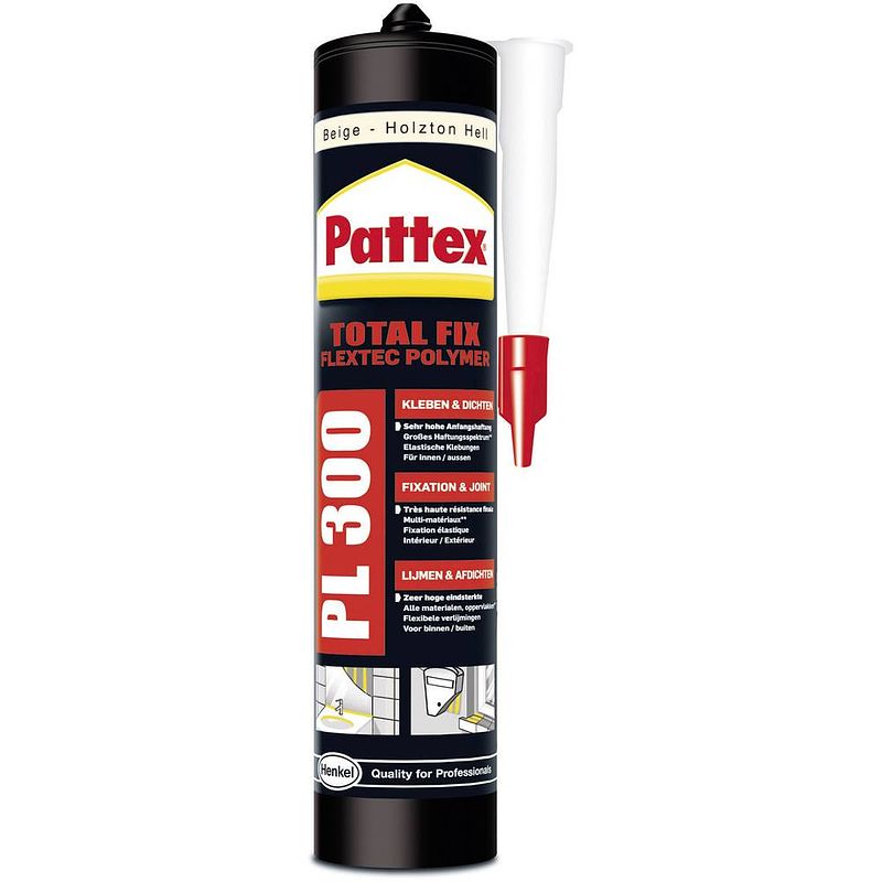 Foto van Pattex flextec polymer montagelijm kleur (specifiek): beige 410 g