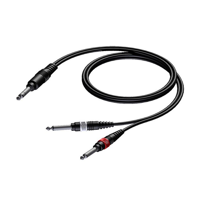 Foto van Procab cab721 basic 3m jack male stereo - 2x jack male