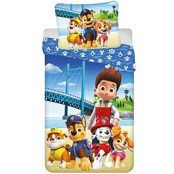 Foto van Paw patrol dekbedovertrek brug - eenpersoons - 140 x 200 cm - katoen