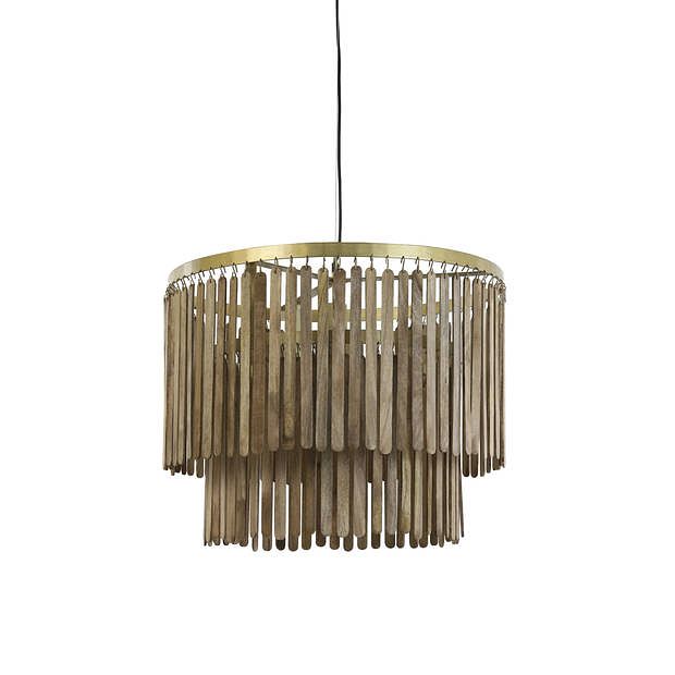 Foto van Light & living - hanglamp gularo - 60x60x43 - bruin