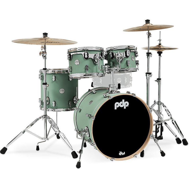 Foto van Pdp drums pd805442 concept maple finish ply satin seafoam 4d. shellset