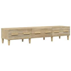 Foto van The living store tv-meubel sonoma eiken - 150x34.5x30 cm - stevig materiaal - opbergruimte - stevig blad