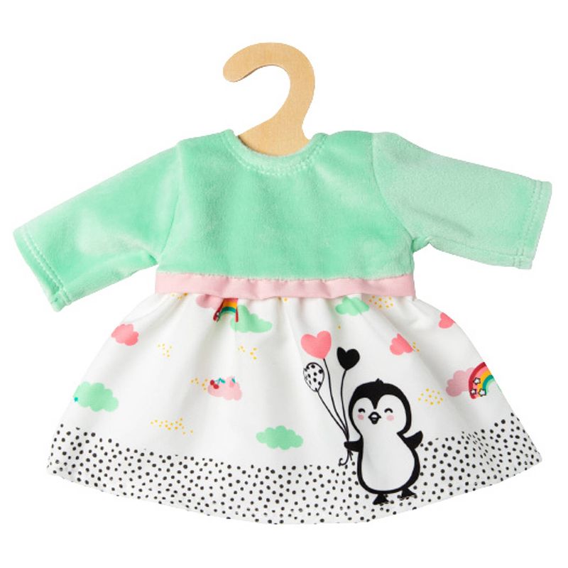 Foto van Heless poppenjurk penguin dots 35-45 cm katoen mintgroen/wit