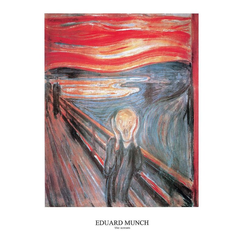 Foto van Edvard munch - the scream kunstdruk 50x70cm