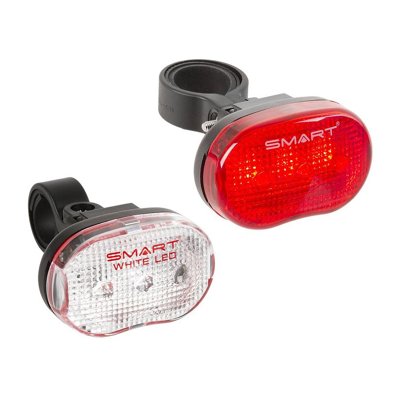 Foto van Smart knipperlicht set rood achterlicht + wit voorlicht led