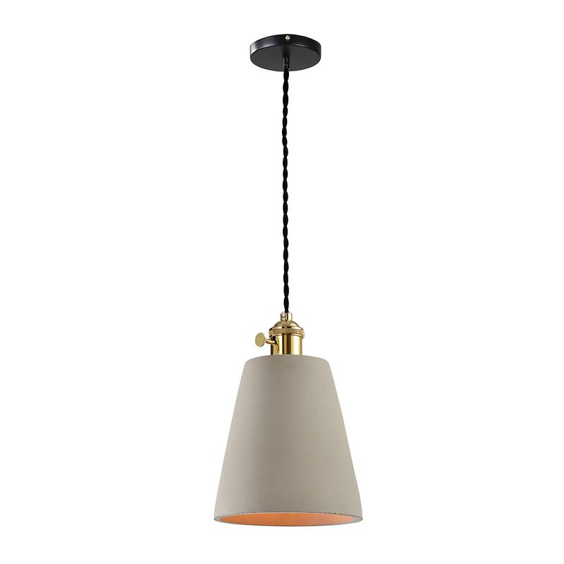 Foto van Quvio hanglamp beton langwerpig grijs - quv5094l-grey