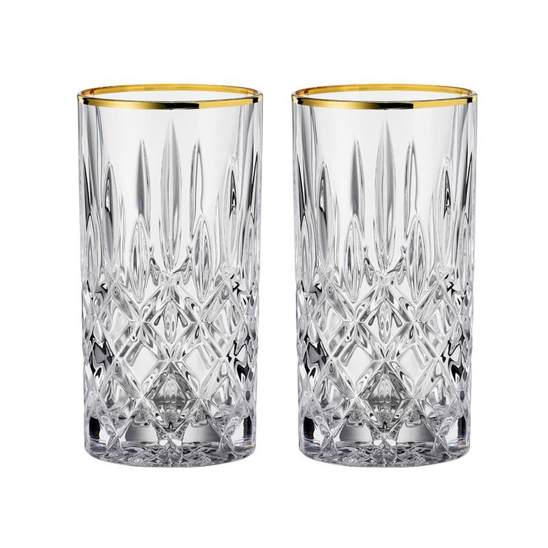 Foto van Nachtmann longdrinkglazen noblesse gold - 375 ml - 2 stuks