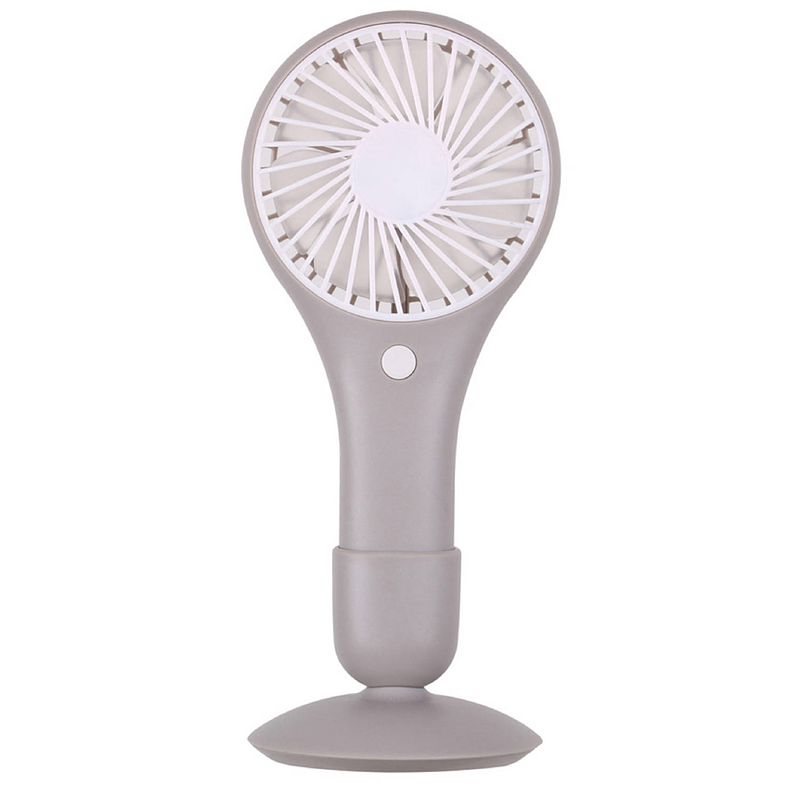 Foto van Urban living draagbare usb ventilator met standaard - grijs - 20 x 10 cm - ventilatoren