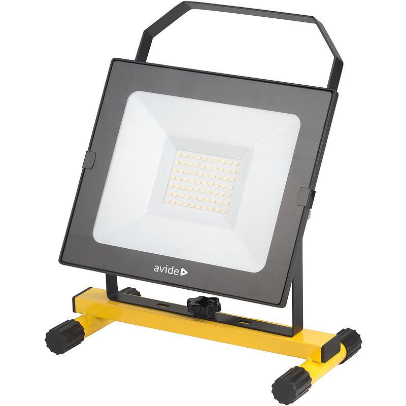 Foto van Avide led flood light slim smd 50w 1.5m nw 4000k met standaard