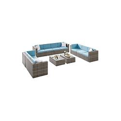 Foto van Feel furniture - loungeset - verona xxl - blauw - 10 personen