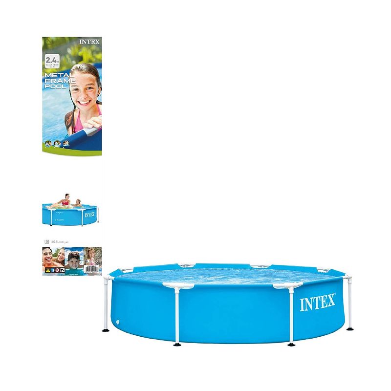 Foto van Intex opzetzwembad 244 x 51 cm staal/pvc blauw