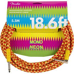 Foto van Fender mononeon instrument cable 18.6 feet orange instrumentkabel 5.5 meter