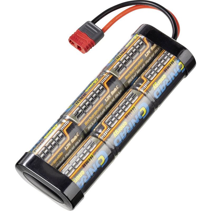 Foto van Conrad energy nimh accupack 7.2 v 2000 mah aantal cellen: 6 stick t-stekkersysteem