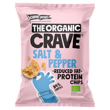Foto van The organic crave protein chips salt & pepper 30g bij jumbo