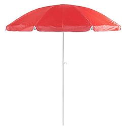 Foto van Rode strand parasol van nylon 200 cm - parasols