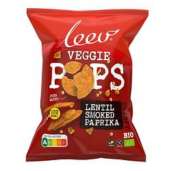 Foto van Leev chips veggie pops - paprika - 30 g